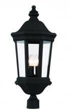 Trans Globe 40404 BK - 3LT POST TOP-LG-BK-BEVELED